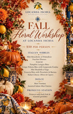 Pumpkin Centerpiece Workshop      Gal in the Glen + Locanda Ischia         Sunday, Oct. 25, 2:00-4:00 PM