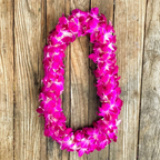 Double Orchid Graduation Lei in Purple