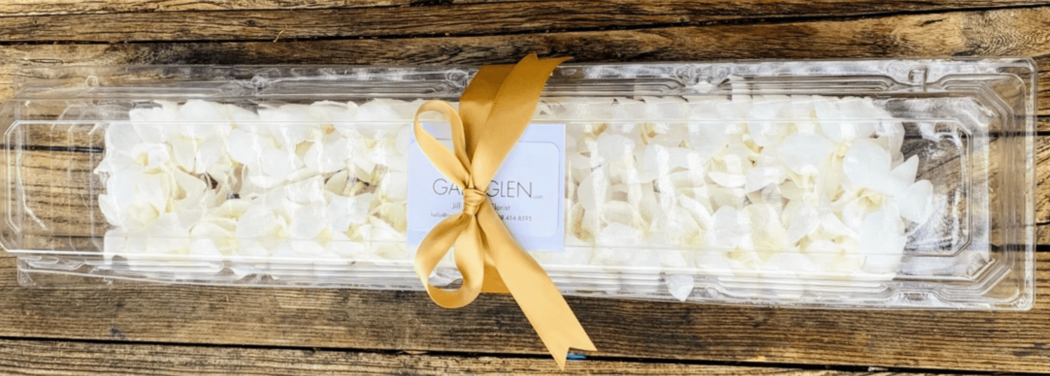 Double Orchid Graduation Lei in White